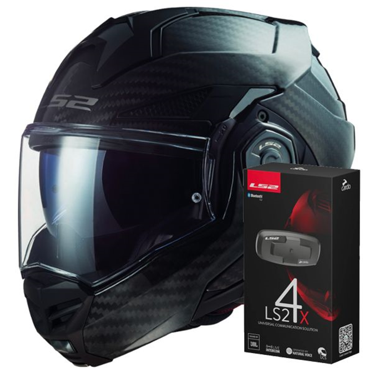 CASCO MOTO LS2 MODULAR FF901 ADVANT X CARBONO SOLIDO CON LS2-4X UCS 22-06 S